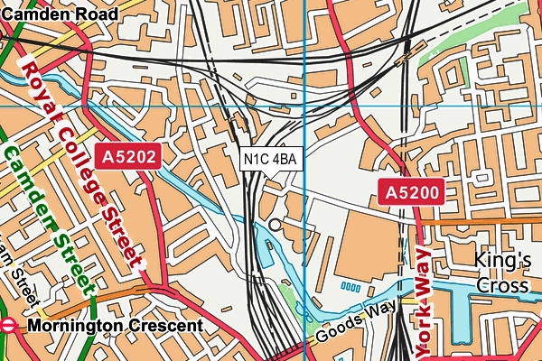 N1C 4BA map - OS VectorMap District (Ordnance Survey) N1C 4BA map - OS VectorMap District (Ordnance Survey)