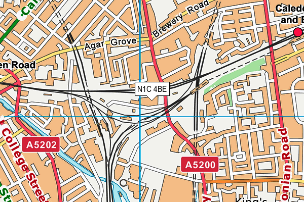 N1C 4BE map - OS VectorMap District (Ordnance Survey) N1C 4BE map - OS VectorMap District (Ordnance Survey)