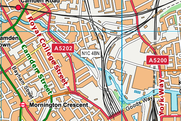 N1C 4BN map - OS VectorMap District (Ordnance Survey) N1C 4BN map - OS VectorMap District (Ordnance Survey)