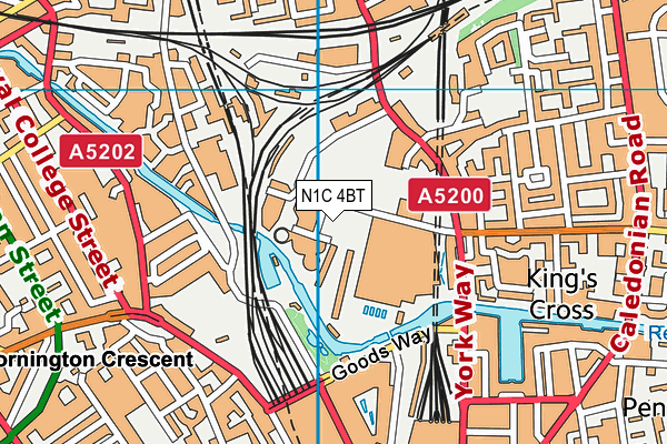 N1C 4BT map - OS VectorMap District (Ordnance Survey) N1C 4BT map - OS VectorMap District (Ordnance Survey)