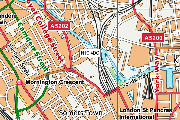N1C 4DG map - OS VectorMap District (Ordnance Survey) N1C 4DG map - OS VectorMap District (Ordnance Survey)