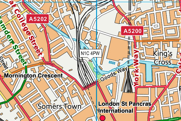 N1C 4PW map - OS VectorMap District (Ordnance Survey) N1C 4PW map - OS VectorMap District (Ordnance Survey)