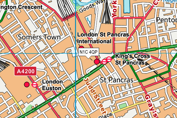 N1C 4QP map - OS VectorMap District (Ordnance Survey) N1C 4QP map - OS VectorMap District (Ordnance Survey)