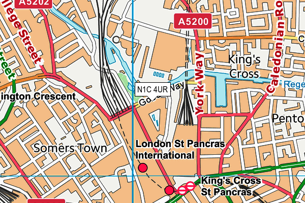 N1C 4UR map - OS VectorMap District (Ordnance Survey) N1C 4UR map - OS VectorMap District (Ordnance Survey)