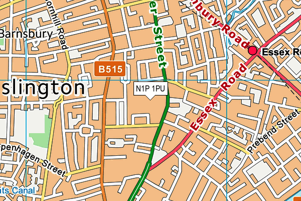N1P 1PU map - OS VectorMap District (Ordnance Survey) N1P 1PU map - OS VectorMap District (Ordnance Survey)