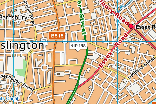 N1P 1RS map - OS VectorMap District (Ordnance Survey) N1P 1RS map - OS VectorMap District (Ordnance Survey)