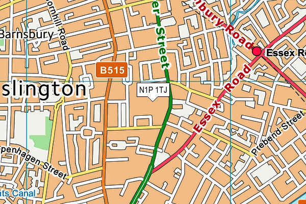 N1P 1TJ map - OS VectorMap District (Ordnance Survey) N1P 1TJ map - OS VectorMap District (Ordnance Survey)