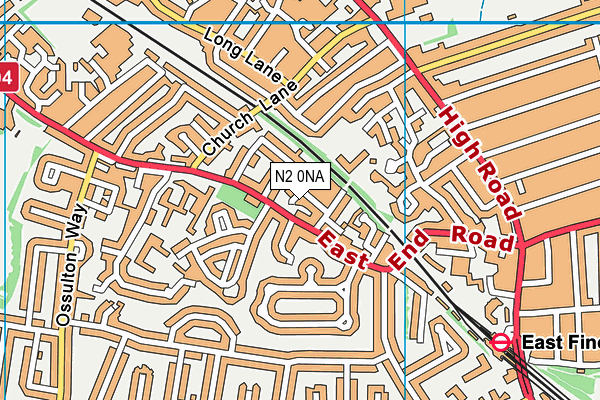 N2 0NA map - OS VectorMap District (Ordnance Survey) N2 0NA map - OS VectorMap District (Ordnance Survey)