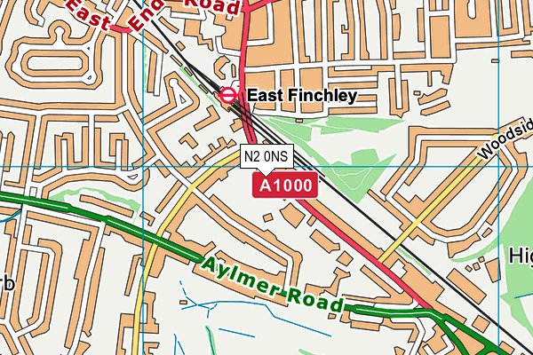 N2 0NS map - OS VectorMap District (Ordnance Survey) N2 0NS map - OS VectorMap District (Ordnance Survey)