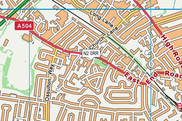 N2 0RR map - OS VectorMap District (Ordnance Survey) N2 0RR map - OS VectorMap District (Ordnance Survey)