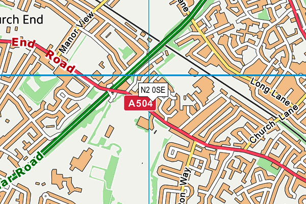 N2 0SE map - OS VectorMap District (Ordnance Survey) N2 0SE map - OS VectorMap District (Ordnance Survey)