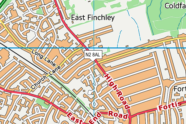 N2 8AL map - OS VectorMap District (Ordnance Survey) N2 8AL map - OS VectorMap District (Ordnance Survey)