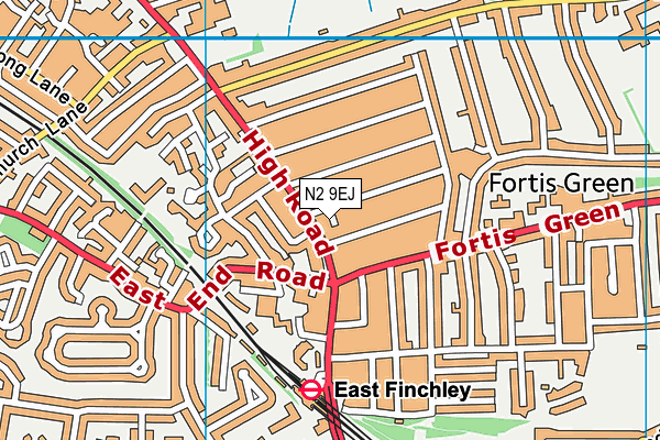 N2 9EJ map - OS VectorMap District (Ordnance Survey) N2 9EJ map - OS VectorMap District (Ordnance Survey)