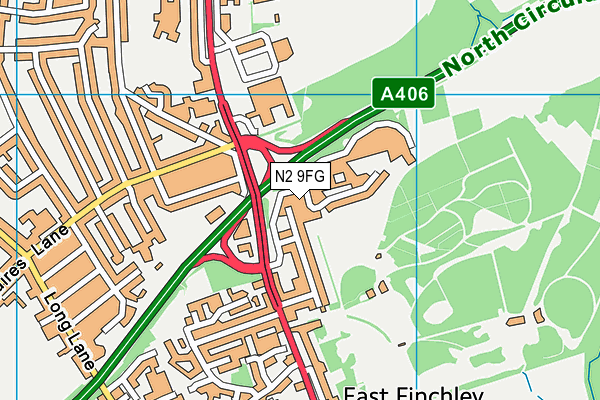 N2 9FG map - OS VectorMap District (Ordnance Survey) N2 9FG map - OS VectorMap District (Ordnance Survey)