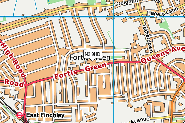 N2 9HD map - OS VectorMap District (Ordnance Survey) N2 9HD map - OS VectorMap District (Ordnance Survey)
