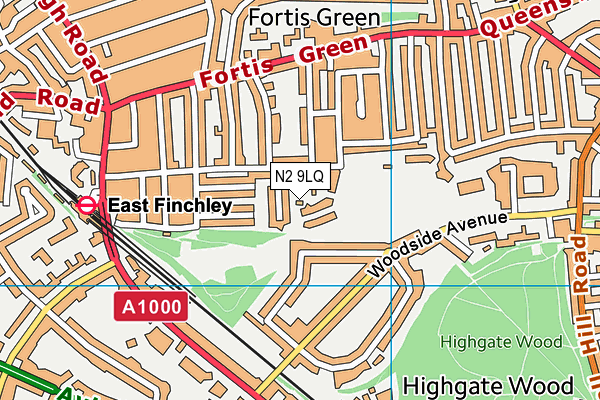 N2 9LQ map - OS VectorMap District (Ordnance Survey) N2 9LQ map - OS VectorMap District (Ordnance Survey)