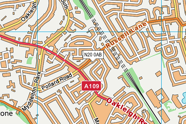 N20 0AB map - OS VectorMap District (Ordnance Survey) N20 0AB map - OS VectorMap District (Ordnance Survey)