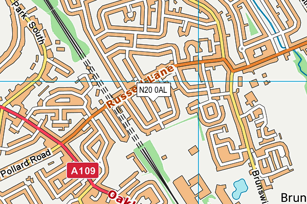 N20 0AL map - OS VectorMap District (Ordnance Survey) N20 0AL map - OS VectorMap District (Ordnance Survey)