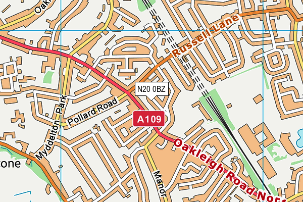 N20 0BZ map - OS VectorMap District (Ordnance Survey) N20 0BZ map - OS VectorMap District (Ordnance Survey)