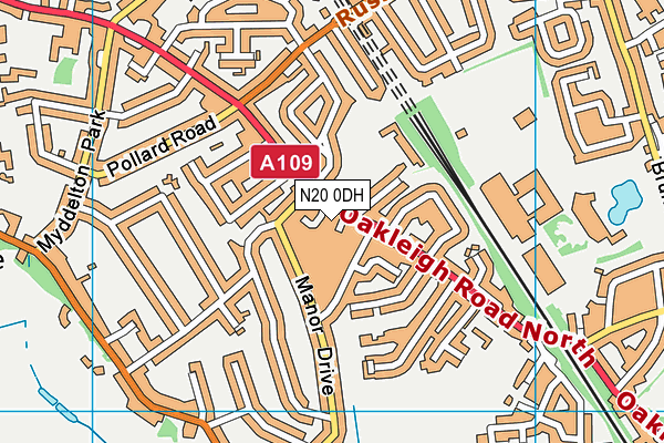 N20 0DH map - OS VectorMap District (Ordnance Survey) N20 0DH map - OS VectorMap District (Ordnance Survey)