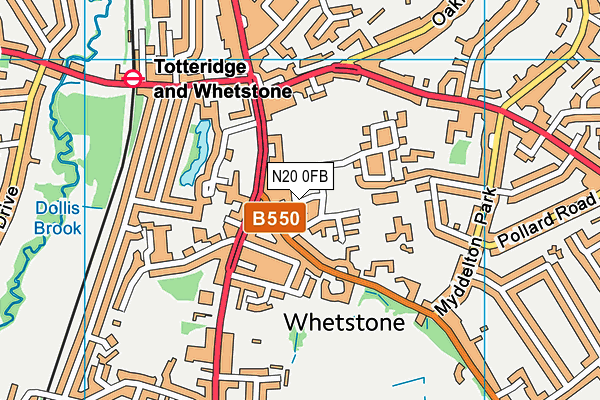 N20 0FB map - OS VectorMap District (Ordnance Survey) N20 0FB map - OS VectorMap District (Ordnance Survey)