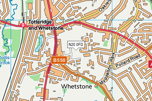 N20 0FD map - OS VectorMap District (Ordnance Survey) N20 0FD map - OS VectorMap District (Ordnance Survey)