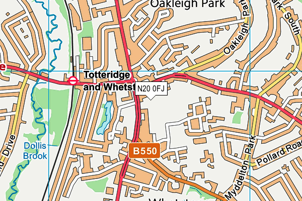 N20 0FJ map - OS VectorMap District (Ordnance Survey) N20 0FJ map - OS VectorMap District (Ordnance Survey)