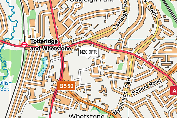 N20 0FR map - OS VectorMap District (Ordnance Survey) N20 0FR map - OS VectorMap District (Ordnance Survey)