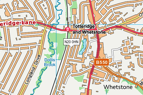N20 0HN map - OS VectorMap District (Ordnance Survey)