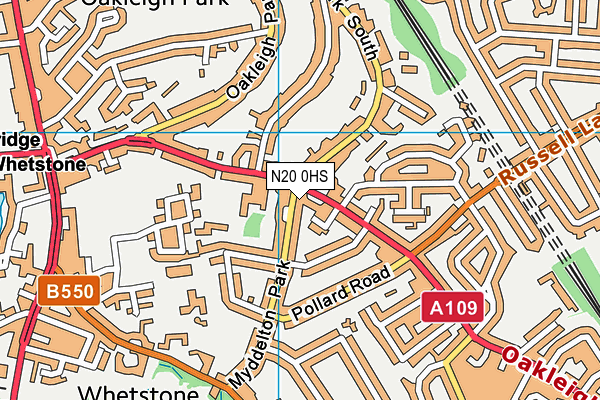 N20 0HS map - OS VectorMap District (Ordnance Survey) N20 0HS map - OS VectorMap District (Ordnance Survey)