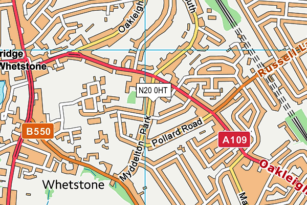 N20 0HT map - OS VectorMap District (Ordnance Survey) N20 0HT map - OS VectorMap District (Ordnance Survey)