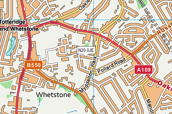 N20 0JE map - OS VectorMap District (Ordnance Survey) N20 0JE map - OS VectorMap District (Ordnance Survey)