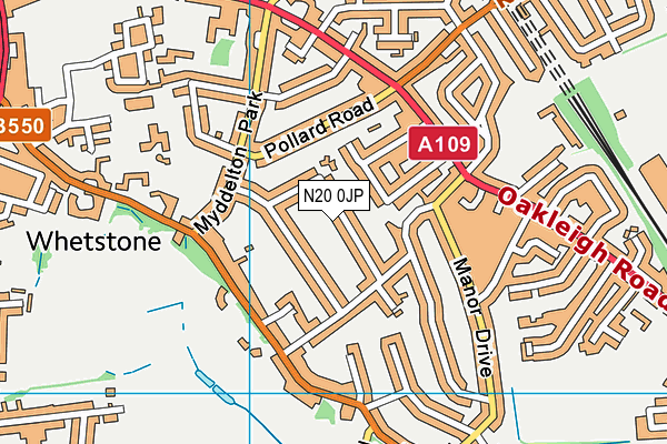 N20 0JP map - OS VectorMap District (Ordnance Survey) N20 0JP map - OS VectorMap District (Ordnance Survey)
