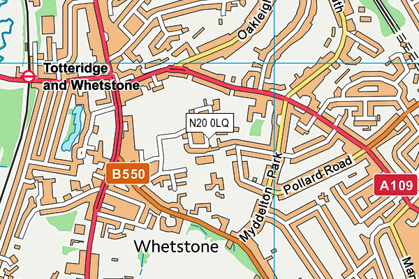 N20 0LQ map - OS VectorMap District (Ordnance Survey) N20 0LQ map - OS VectorMap District (Ordnance Survey)