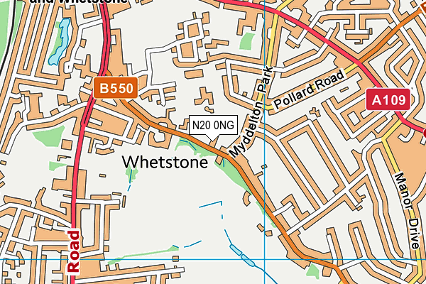 N20 0NG map - OS VectorMap District (Ordnance Survey) N20 0NG map - OS VectorMap District (Ordnance Survey)