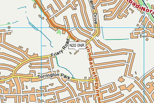 N20 0NR map - OS VectorMap District (Ordnance Survey)