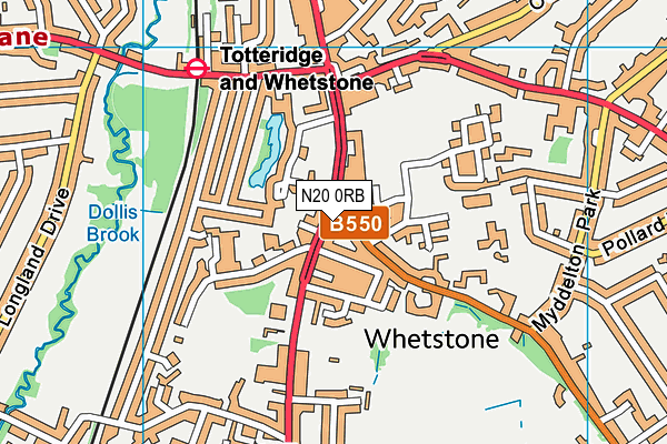 N20 0RB map - OS VectorMap District (Ordnance Survey) N20 0RB map - OS VectorMap District (Ordnance Survey)