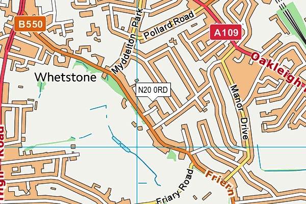 N20 0RD map - OS VectorMap District (Ordnance Survey) N20 0RD map - OS VectorMap District (Ordnance Survey)