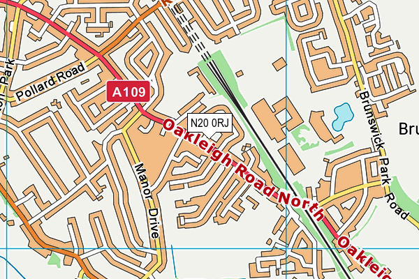 N20 0RJ map - OS VectorMap District (Ordnance Survey) N20 0RJ map - OS VectorMap District (Ordnance Survey)