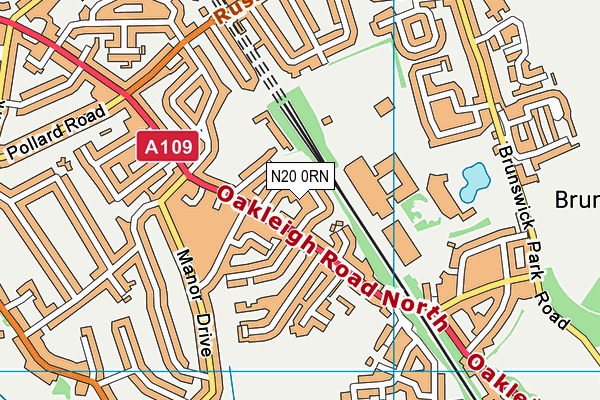 N20 0RN map - OS VectorMap District (Ordnance Survey) N20 0RN map - OS VectorMap District (Ordnance Survey)