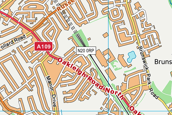 N20 0RP map - OS VectorMap District (Ordnance Survey) N20 0RP map - OS VectorMap District (Ordnance Survey)