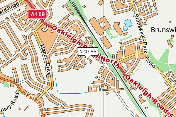 N20 0RR map - OS VectorMap District (Ordnance Survey) N20 0RR map - OS VectorMap District (Ordnance Survey)