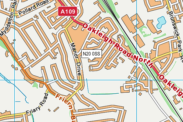 N20 0SS map - OS VectorMap District (Ordnance Survey) N20 0SS map - OS VectorMap District (Ordnance Survey)