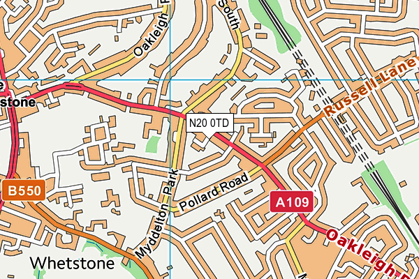 N20 0TD map - OS VectorMap District (Ordnance Survey) N20 0TD map - OS VectorMap District (Ordnance Survey)