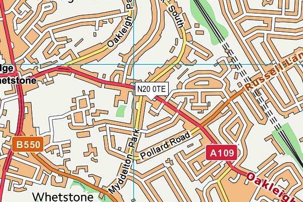 N20 0TE map - OS VectorMap District (Ordnance Survey) N20 0TE map - OS VectorMap District (Ordnance Survey)