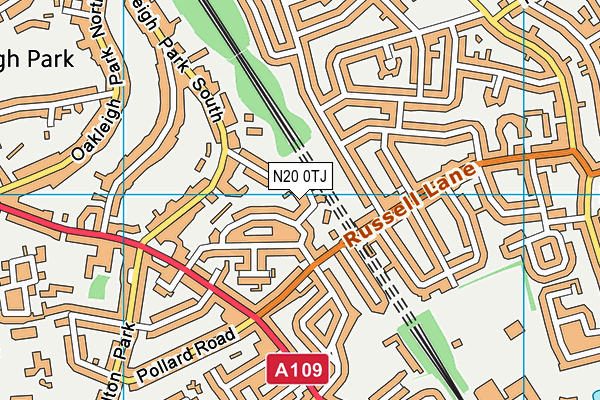 N20 0TJ map - OS VectorMap District (Ordnance Survey) N20 0TJ map - OS VectorMap District (Ordnance Survey)