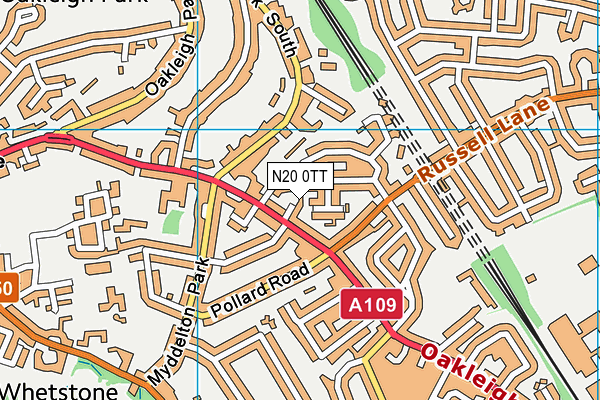 N20 0TT map - OS VectorMap District (Ordnance Survey) N20 0TT map - OS VectorMap District (Ordnance Survey)