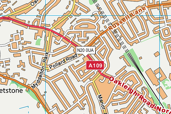 N20 0UA map - OS VectorMap District (Ordnance Survey) N20 0UA map - OS VectorMap District (Ordnance Survey)