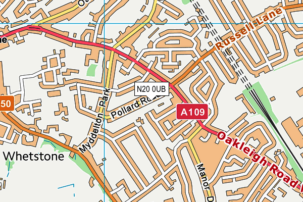 N20 0UB map - OS VectorMap District (Ordnance Survey) N20 0UB map - OS VectorMap District (Ordnance Survey)