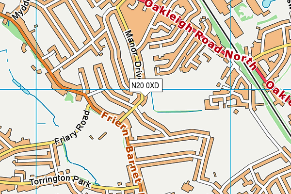 N20 0XD map - OS VectorMap District (Ordnance Survey) N20 0XD map - OS VectorMap District (Ordnance Survey)